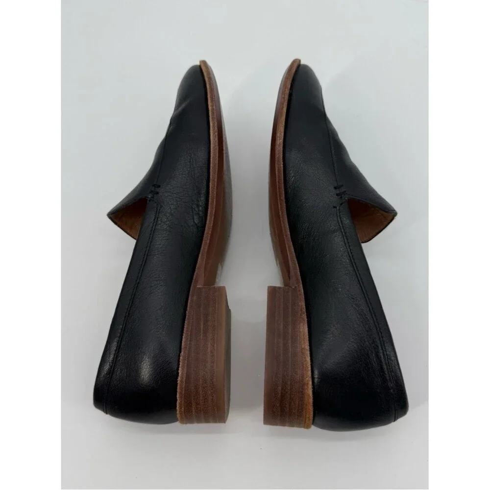 Madewell Black Leather Loafers Frances Classic Size 8 Business